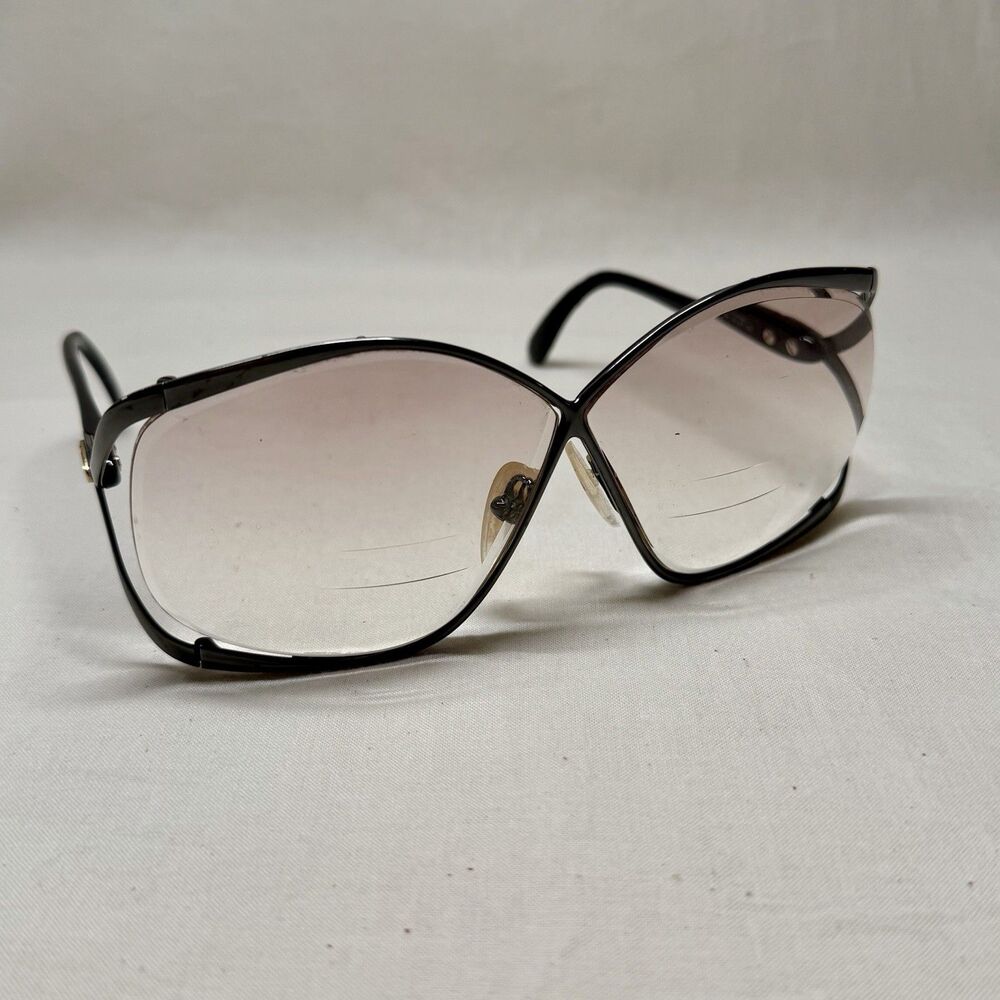 Vintage Christian Dior 2056 Oversized Butterfly Eyeglass Frames Gold Frame